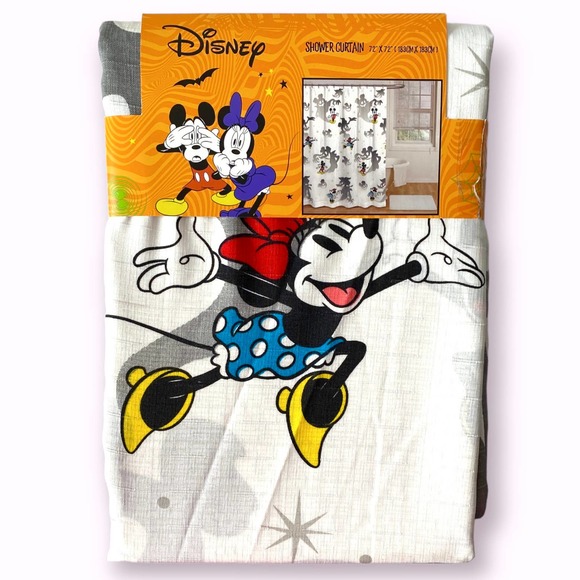 Disney | Bath | Disneys Mickey Minnie Mouse Holiday Shower Curtain ...